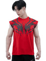 Athflex Printed Men Round Neck Red T-Shirt