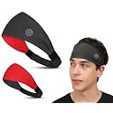 Lycra Multipurpose Reversible Headband For Men Women, Colorful Stylish Sweatband Quick Dry Manage Long Hair Wide Snug Fit Elastic For Sports, Running, Gym, Cricket, Badminton, Red