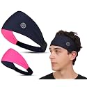 Lycra Multipurpose Reversible Headband For Men Women, Colorful Stylish Sweatband Quick Dry Manage Long Hair Wide Snug Fit Elastic For Sports, Running, Gym, Cricket, Badminton, Black