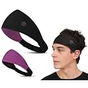 Lycra Multipurpose Reversible Headband for Men Women, Colorful Stylish Sweatband Quick Dry Manage Long Hair Wide Snug Fit Elastic for Sports, Running, Gym, Cricket, Badminton, Black