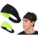 Lycra Multipurpose Reversible Headband For Men Women, Colorful Stylish Sweatband Quick Dry Manage Long Hair Wide Snug Fit Elastic For Sports, Running, Gym, Cricket, Badminton, Green