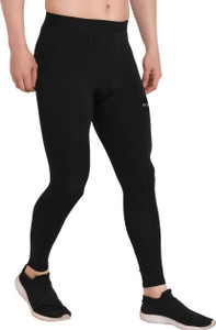 athmonk solid men black tights