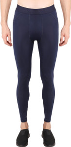 athmonk solid men dark blue tights