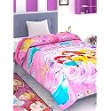 Athom Living Disney Princess (Pink) Kids Comforter, Soft & Lightweight, Durable Bedding for Kids, Cozy & Vibrant Printed Bedspread, Machine Washable | 390 GSM, 135x220 cm