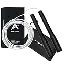 Pro Freestyle Long Handle Jump Rope, 4mm Competition Speed Jump Rope, Skipping Rope for Tricks &amp; Releases (Green)