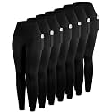 ATHVOTAR Leggings with Pockets for Women, 7 Packs High Waisted Workout Tummy Control Yoga Pants