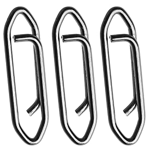 atibin stainless lock snaps swivel steel saltwater connector fishing snap line high strength fishing clip power lure connector white nickel