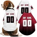 Atlanta Dog Clothes Jersey Style Custom Pet T Shirt with Personalized Name Number for Small Medium Large Dogs