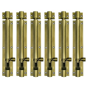 atlantic plain aluminium tower bolt 12 inch antique finish pack of 6 pcs