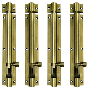 atlantic plain tower bolt 12 inch aluminium antique finish pack of 4 piece