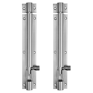 atlantic plain tower bolt 12 inch aluminium ss finish pack of 2 piece