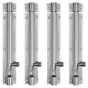 Atlantic Plain Tower Bolt 12 inch (Aluminium, S.S. Finish, Pack of 4 Piece)
