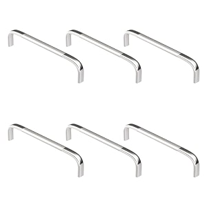 atlantic stainless steel capsule d dwawer cabinet handles 4 inch total length 105 mm hole to hole 95 mm twotone finish pack of 6 pieces pull handle