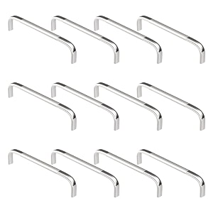 atlantic stainless steel capsule d dwawer cabinet pull handle 6 inchtotal length 152 mm hole to hole 145 mm twotone finish pack of 12 pieces