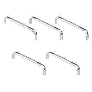 atlantic stainless steel capsule d dwawer cabinet handles 4 inch total length 105 mm hole to hole 95 mm twotone finish pack of 5 pieces pull handle