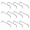 Atlantic Stainless Steel Capsule D Dwawer Cabinet Pull Handle 8 Inch (Total Length 200 Mm, Hole To Hole 195 Mm, Twotone Finish) Pack Of 12 Pieces