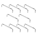 Atlantic Stainless Steel Capsule D Dwawer Cabinet Handles 4 Inch (Total Length 105 mm, Hole to Hole 95 mm, Twotone Finish) Pack of 10 Pieces, Pull Handle