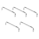 Atlantic Stainless Steel Capsule D Dwawer Cabinet Handles 8 Inch (Total Length 200 mm, Hole to Hole 195 mm, Twotone Finish) Pack of 5 Pieces, Pull Handle