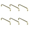 Atlantic Stainless Steel Capsule D Dwawer Cabinet Handles 6 Inch (Total Length 152 mm, Hole to Hole 145 mm, Antique Finish) Pack of 6 Pieces