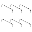 Atlantic Stainless Steel Capsule D Dwawer Cabinet Handles 6 Inch (Total Length 152 mm, Hole to Hole 145 mm, Twotone Finish) Pack of 6 Pieces, Pull Handle