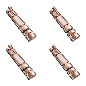 atlantic 4 inch zaylo tower bolt for doors amp windows  rose gold finish aluminium kundichitakni door latch for main door bathroom amp bedroom  heavy duty tower bolt pack of 4