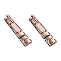 Atlantic 4 Inch Zaylo Tower Bolt for Doors &amp; Windows | Rose Gold Finish Aluminium Kundi/Chitakni Door Latch for Main Door, Bathroom &amp; Bedroom | Heavy Duty Tower Bolt (Pack of 2)