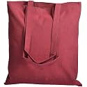 Atmos Green 12 pack 15 X 16 inch with long handle GARNET Color 5.5 oz Recycled cotton canvas reusable grocery bags eco friendly super strong great choice for promotion branding gift Made in India