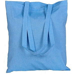 atmos green 12 pack 15 x 16 inch with long handle azure color 55 oz recycled cotton canvas reusable grocery bags eco friendly super strong great choice for promotion branding gift made in india