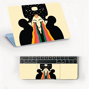 atodds laptop skin sticker  compatible for 16 inch laptop - notebook - macbook  bubble free application  scratchproof matte finish  full body coverage design-89