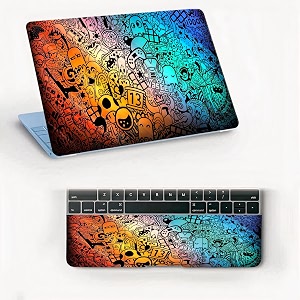 atodds laptop skin sticker  compatible for 16 inch laptop - notebook - macbook  bubble free application  scratchproof matte finish  full body coverage design-74