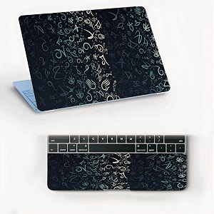 atodds laptop skin sticker  compatible for 16 inch laptop - notebook - macbook  bubble free application  scratchproof matte finish  full body coverage design-65