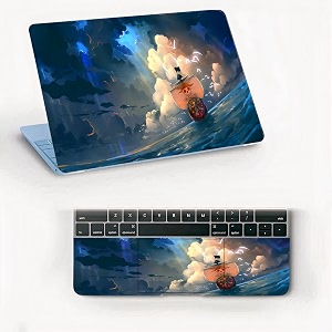 atodds laptop skin sticker  compatible for 16 inch laptop - notebook - macbook  bubble free application  scratchproof matte finish  full body coverage design-56