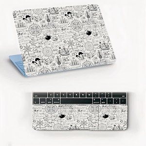 atodds laptop skin sticker  compatible for 16 inch laptop - notebook - macbook  bubble free application  scratchproof matte finish  full body coverage design-15
