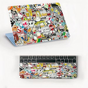 atodds laptop skin sticker  compatible for 16 inch laptop - notebook - macbook  bubble free application  scratchproof matte finish  full body coverage design-23