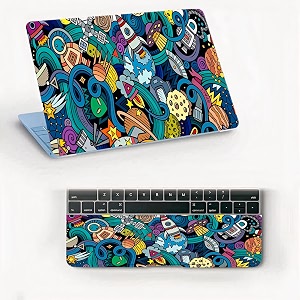 atodds laptop skin sticker  compatible for 16 inch laptop - notebook - macbook  bubble free application  scratchproof matte finish  full body coverage design-106
