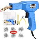 ATOLS Upgraded Plastic Welder, 1000PCS Staples, Pure Copper Transformer, Rapid Heating, Plastic Welding Kit, Hot Stapler Kit, Plastic Welder Gun Kit, Car Bumper Repair Kit, Plastic Repair Kit(Blue)