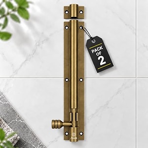 atom 10 inch aluminium tower bolt  antique finish  home and offices doors and windows tower bolt tb001 pack of 2
