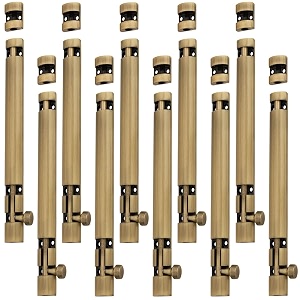 atom 10 pack 12 inch aluminium tower bolt  brass antique finish  home and offices doors and windows tower bolt tb002