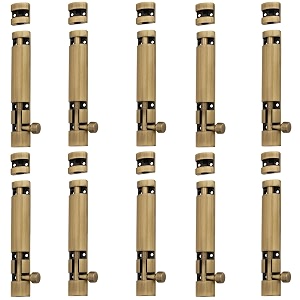 atom 10 pack 4 inch aluminum tower bolt  brass antique finish  home and offices doors and windows tower bolt tb002