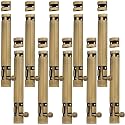 Atom 10 Pack, 6 inch Aluminum Tower Bolt | Brass Antique Finish | Home and Offices Doors and Windows Tower Bolt, TB002