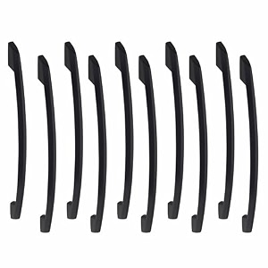 atom 122 inch zinc pull handle  black matt finish  cabinet drawer handle  for office amp home  push bar 545  pack of 10