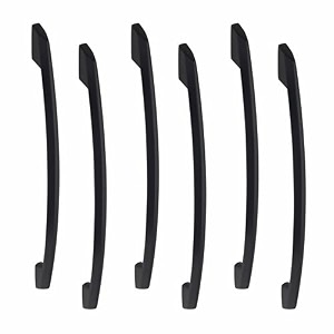atom 122 inch zinc pull handle  black matt finish  zinc pull bar for kitchen drawers amp wardrobes  model 545  pack of 6