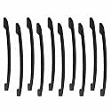 Atom 12.2 inch Zinc Pull Handle | Black Matt Finish | Cabinet Drawer Handle – for Office &amp; Home | Push Bar 545 | Pack of 10