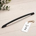Atom 12.2 inch Zinc Pull Handle | Black Matt Finish | Long Door Handle for Cabinet &amp; Drawer | Furniture Bar 545 | Pack of 2