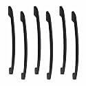 Atom 12.2 inch Zinc Pull Handle | Black Matt Finish | Zinc Pull Bar for Kitchen Drawers &amp; Wardrobes | Model 545 | Pack of 6