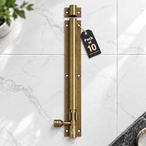 atom 12 inch aluminium tower bolt  antique finish  home and offices doors and windows tower bolt tb001 pack of 10