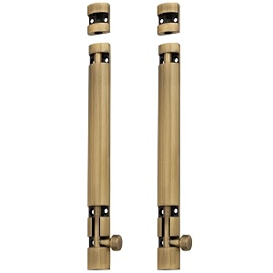 atom 2 pack 12 inch aluminum tower bolt  brass antique finish  home and offices doors and windows tower bolt tb002