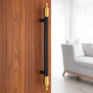 atom 311 inches stainless steel pull handle  black gold finish  gulf zinc door handle black gold pack of 1