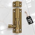 Atom 4 inch Aluminium Tower Bolt | Antique Finish | Home and Offices Doors and Windows Tower Bolt, TB001, Pack of 2