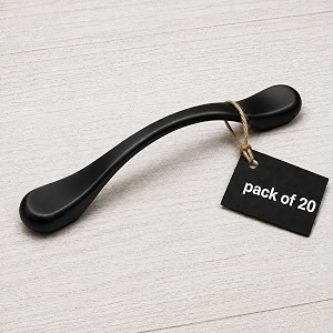 atom 52 inch zinc handle  black matt finish  cupboard bar cabinet hardware drawer pull wardrobe fitting  pack of 20  ch-548